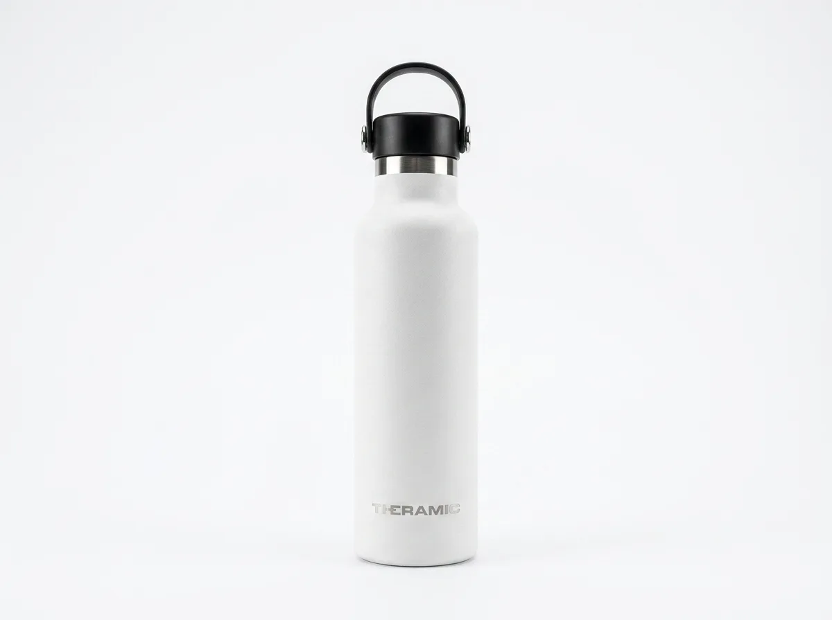 Botella térmica Theramic, acabado Blanco Roto