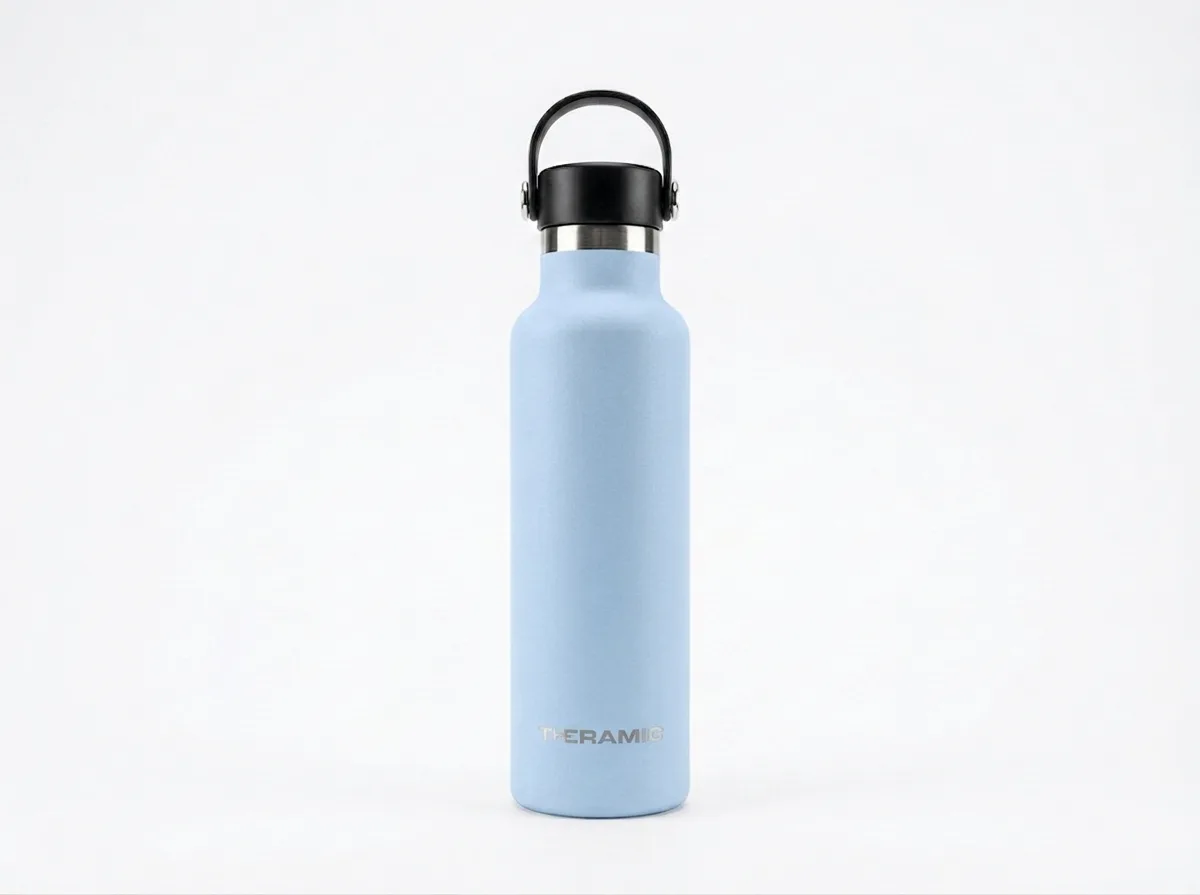 Botella térmica Theramic, acabado Celeste